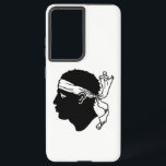 Samsung Galaxy S21 Ultra Case with Corsica flag<br><div class="desc">Transform your Samsung Galaxy S21 Ultra into a symbol of Corsican pride with our exclusive cover featuring the flag of Corsica! Crafted with meticulous attention to detail, this cover proudly showcases the iconic design of the Corsican flag. The flag features a white Moor's head wearing a bandanna on a field...</div>