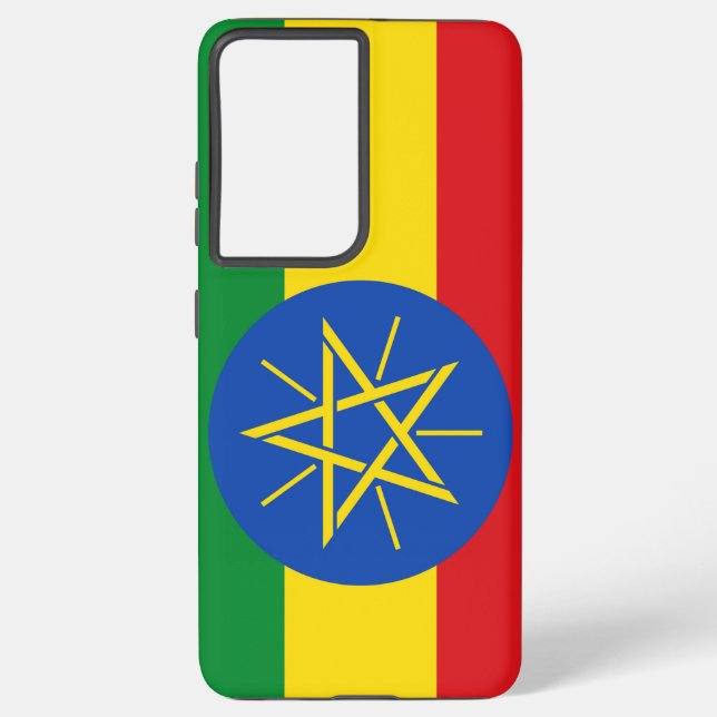 Samsung Galaxy S21 Ultra Case with Ethiopia flag (Back)