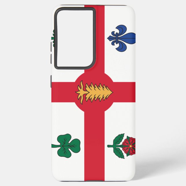 Samsung Galaxy S21 Ultra Case with Montreal flag (Back)