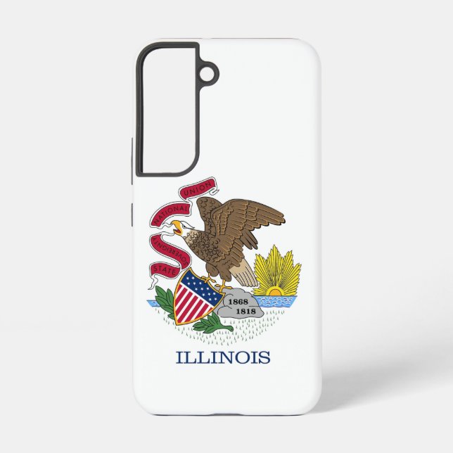 Samsung Galaxy S22 Case Flag of Illinois (Back)