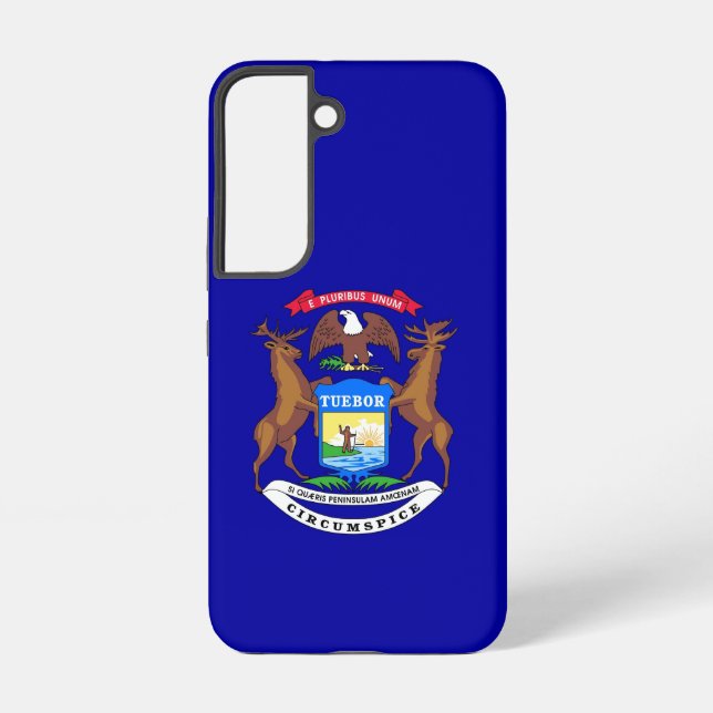 Samsung Galaxy S22 Case Flag of Michigan (Back)