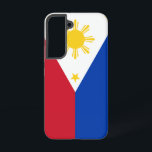 Samsung Galaxy S22 Case Flag of Philippines<br><div class="desc">Celebrate your heritage every day with this custom Samsung Galaxy S22 case featuring the vibrant flag of the Philippines! Designed to offer both stylish protection and a proud cultural statement, this phone case showcases the iconic elements of the Philippine flag—bold red and blue bands, three golden stars, and the radiant...</div>