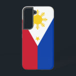 Samsung Galaxy S22 Case Flag of Philippines<br><div class="desc">Celebrate your heritage every day with this custom Samsung Galaxy S22 case featuring the vibrant flag of the Philippines! Designed to offer both stylish protection and a proud cultural statement, this phone case showcases the iconic elements of the Philippine flag—bold red and blue bands, three golden stars, and the radiant...</div>