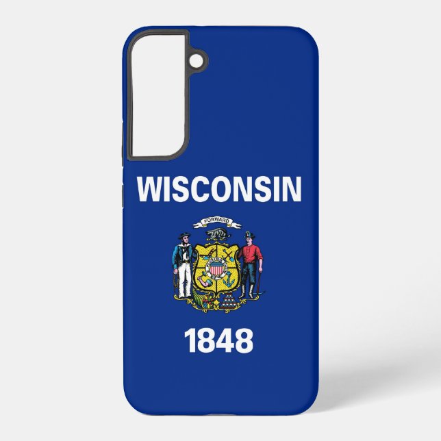 Samsung Galaxy S22 Plus Case Flag of Wisconsin (Back)