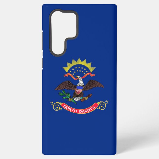 Samsung Galaxy S22 Ultra Case North Dakota flag (Back)