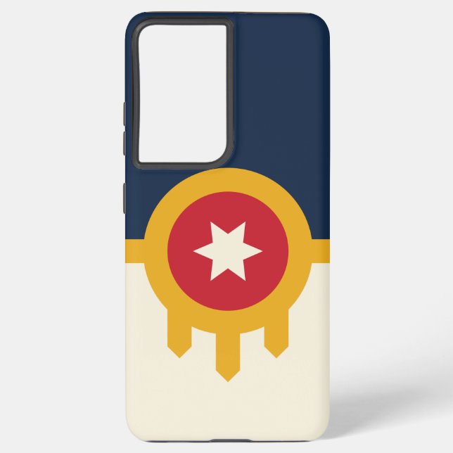 Samsung S21 Plus Case flag of Tulsa, Oklahoma (Back)