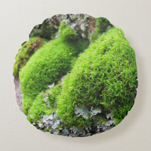 samtig weiches Moos - Kissen Round Cushion
