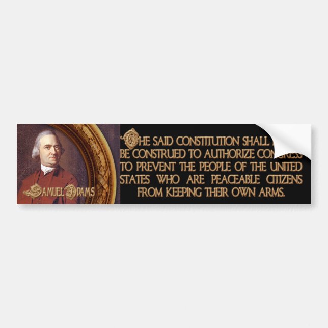 Samuel Adams Citizens and Arms Bumper Sticker (Front)