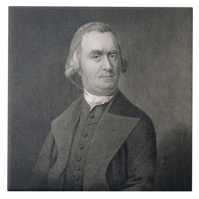 Samuel Adams, engraved by G.F. Storm (fl.c.1834) a Ceramic Tile (Front)