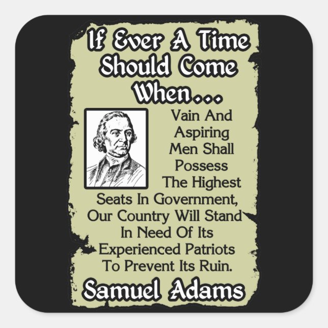 Samuel Adams: Experienced Patriots Square Sticker (Front)