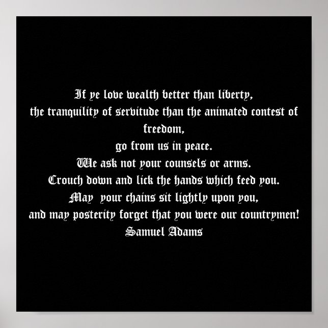 Samuel Adams - Poster (Front)