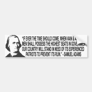 Samuel Adams Quote Bumper Sticker