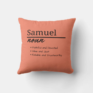 Samuel, Boy Personalised Name Definition Cushion