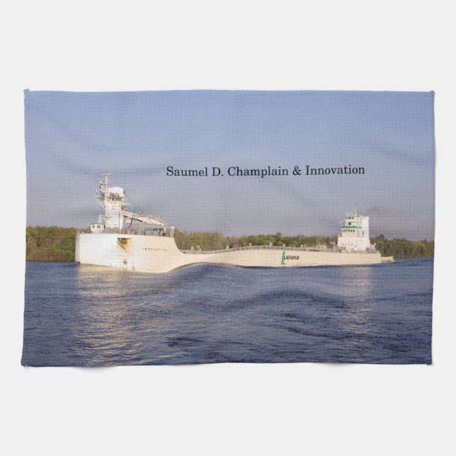 Samuel D. Champlain & Innovation kitchen towel (Horizontal)