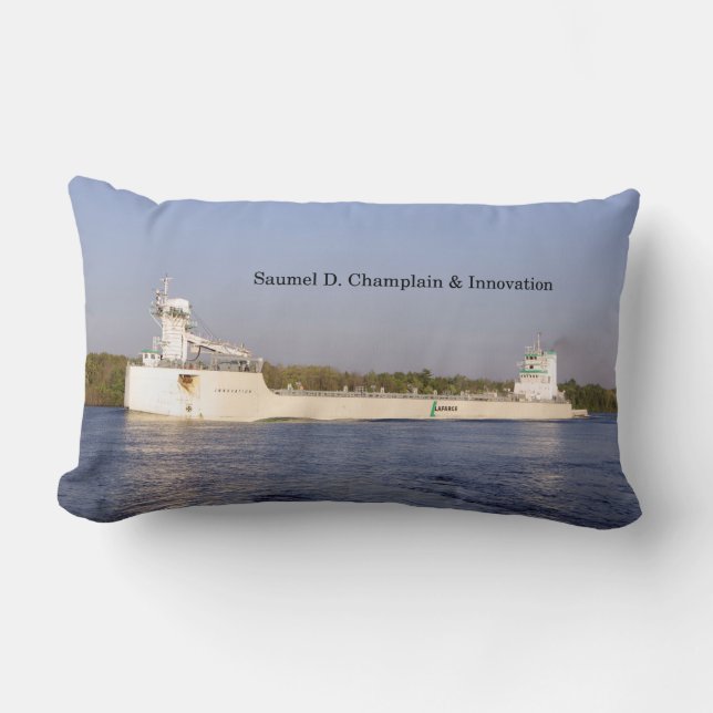Samuel D. Champlain & Innovation lumbar pillow (Front)