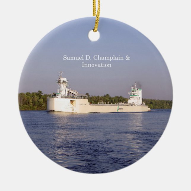Samuel D. Champlain & Innovation ornament (Front)