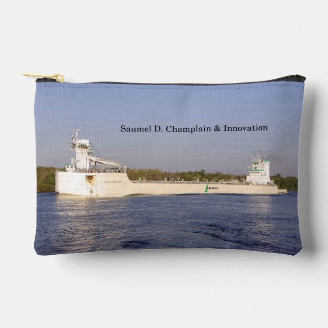 Samuel D. Champlain & Innovation zipper bag (Front)