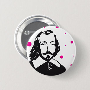 Samuel de Champlain Hipster rose Québec Français 6 Cm Round Badge