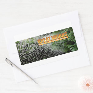 Samuel Johnson Inspirational Quote "Great works" Rectangular Sticker