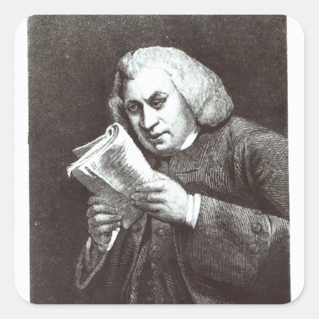 Samuel Johnson Square Sticker (Front)