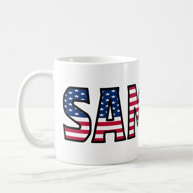 Samuel Name First Name USA stylish cup of coffee (Left)