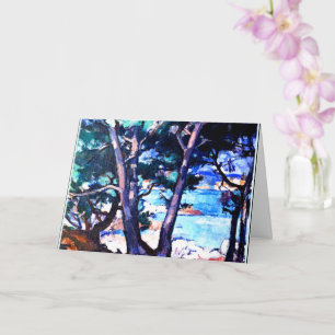 Samuel Peploe painting, Blue Water, Antibes Card