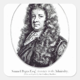 Samuel Pepys Square Sticker