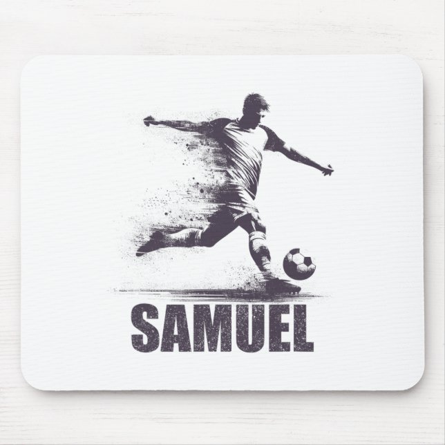 Samuel Soccer Boys Personalized First Name Samuel  Mouse Pad (Front)