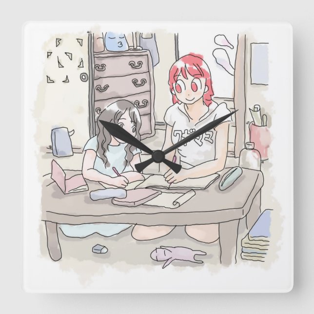 Samugokuchi Square Wall Clock (Front)