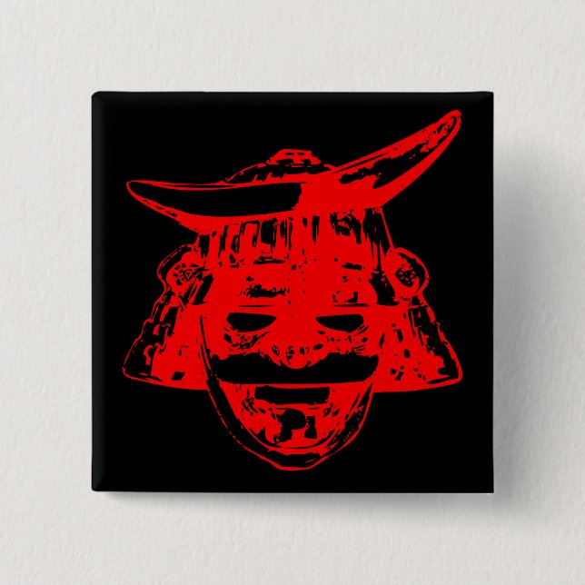 Samurai 15 Cm Square Badge (Front)