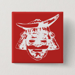 Samurai 15 Cm Square Badge
