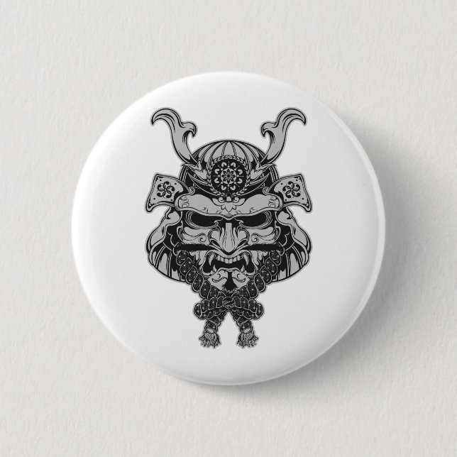 Samurai 6 Cm Round Badge (Front)