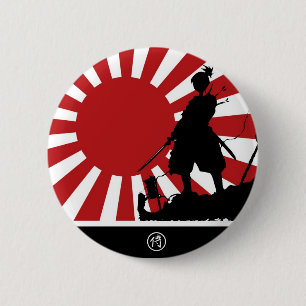 Samurai 6 Cm Round Badge