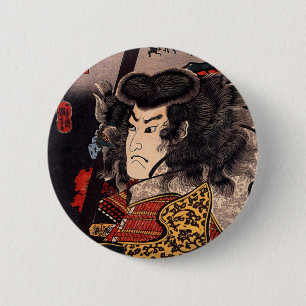 Samurai 6 Cm Round Badge