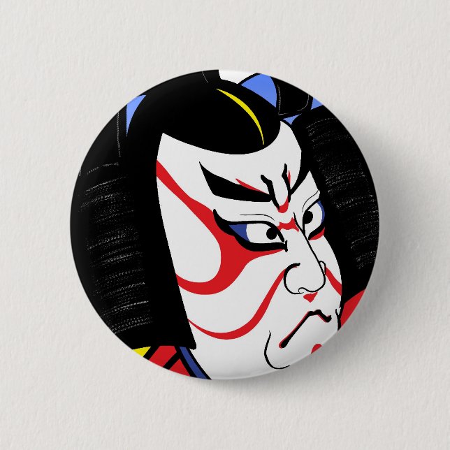 Samurai 6 Cm Round Badge (Front)