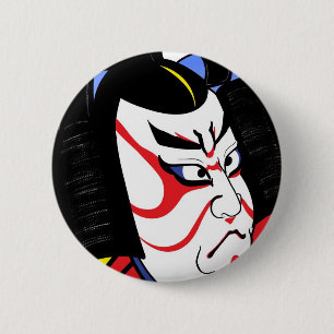 Samurai 6 Cm Round Badge