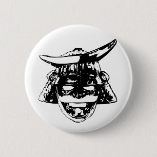 Samurai 6 Cm Round Badge