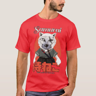 Samurai 9 Lives Cat T-Shirt