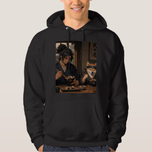 Samurai & Akita Noodle Night Hoodie