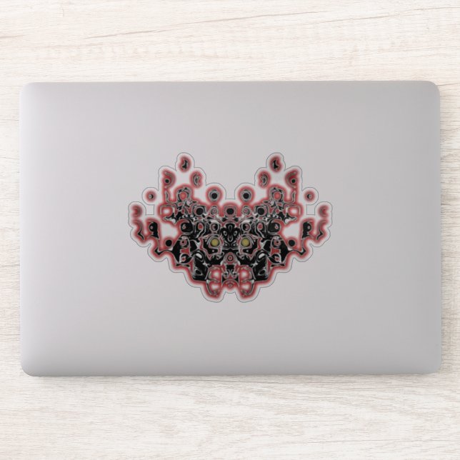 Samurai ancient demon mask v2 sticker (Computer)