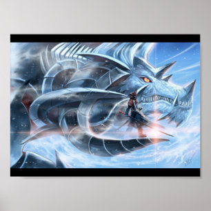 Samurai And Ice Dragon Poster