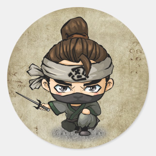 Samurai and Ninja Stickers -  Aoshi (Front)