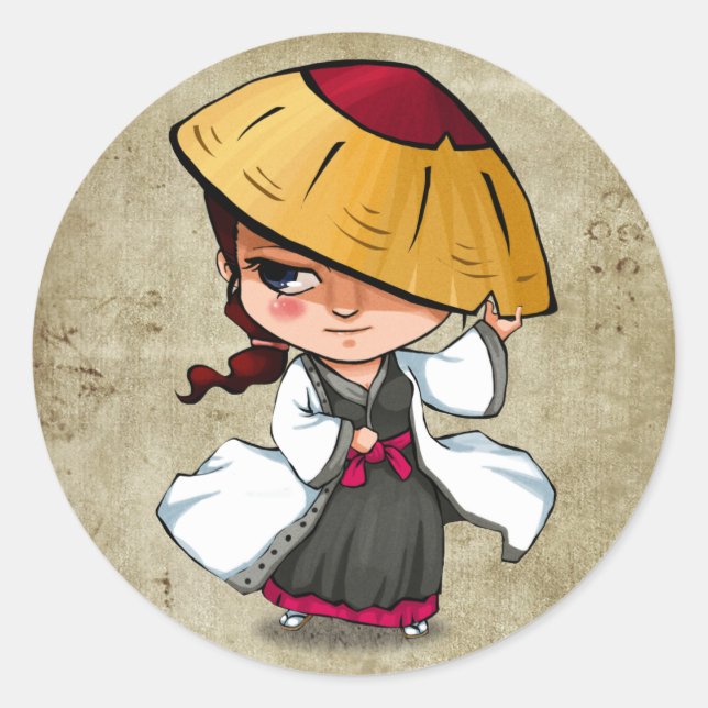 Samurai and Ninja Stickers - Murasaki (Front)