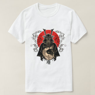  Samurai and Rising Sun – Japanese Art T-Shirt