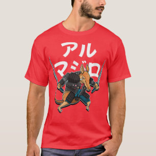 Samurai Armadillo Cartoon Funny (2) T-Shirt