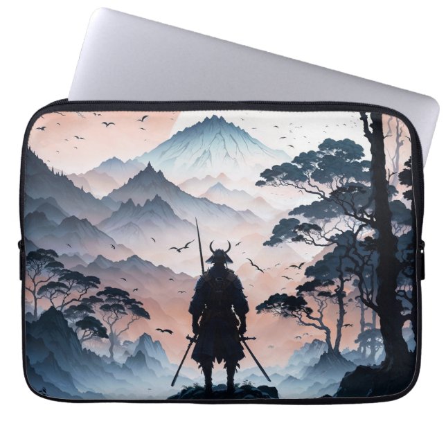Samurai at Dusk Laptop Sleeve (Front)