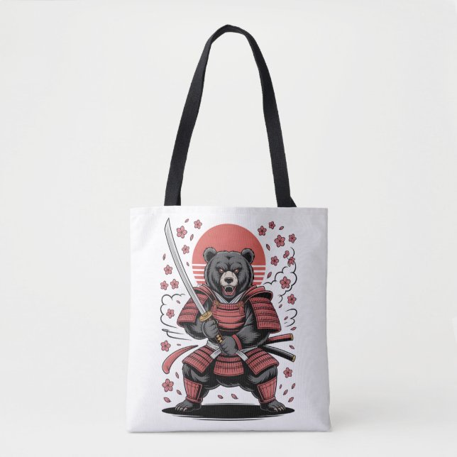 Samurai Bear Tote Bag (Front)