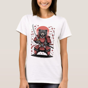 Samurai Bear  Womens Basic T-Shirt