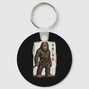 Samurai Bigfoot Japanese Art Anime Funny Men Women Key Ring