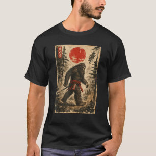 Samurai Bigfoot Japanese Vintage Art Gifts Men Wom T-Shirt